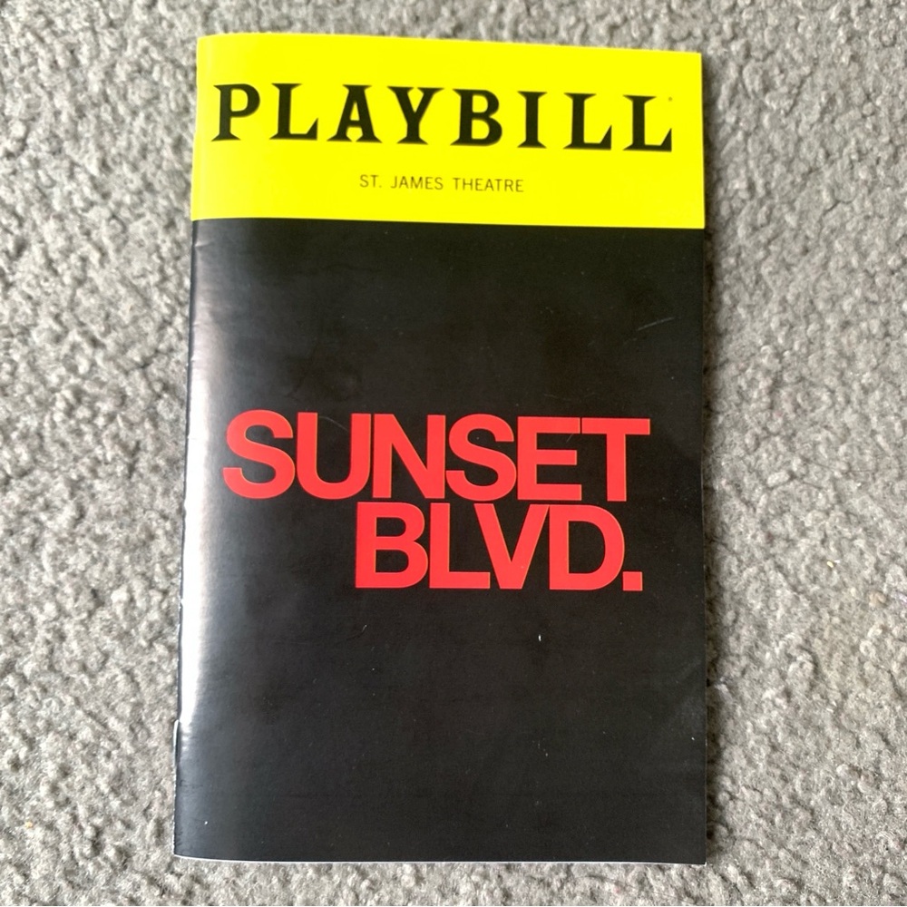 Sunset Boulevard Blvd. Broadway Playbill Nicole Scherzinger Musical NYC Webber